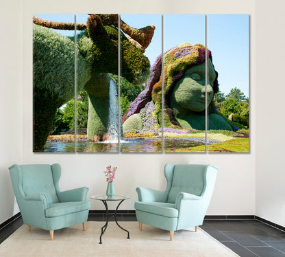 MOTHER EARTH Botanical Garden Canada Canvas Print Famous Landmarks Artwork Print Artesty 5 panels 36" x 24" 