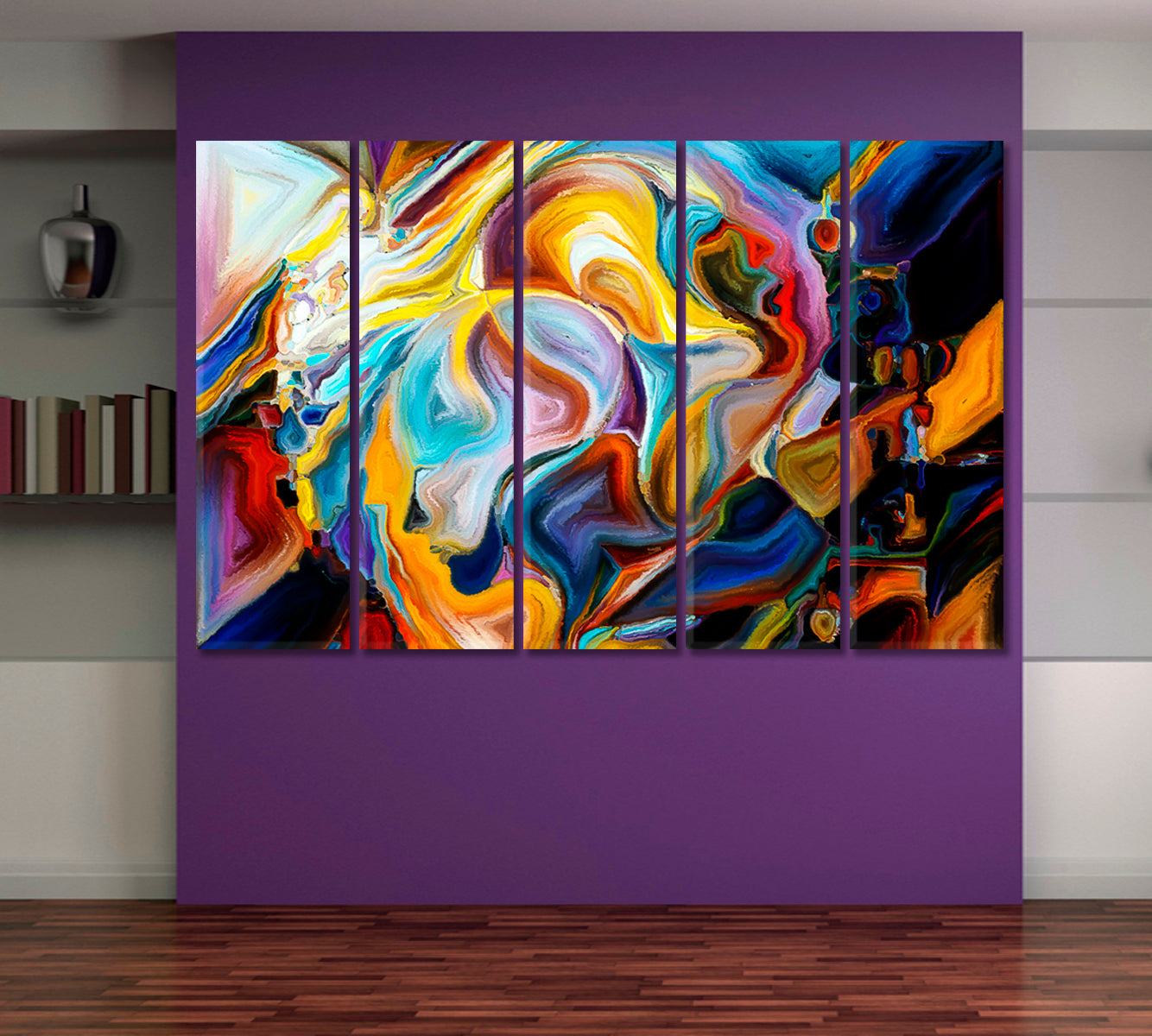 Mysticism Internal Reality Abstract Design Abstract Art Print Artesty 5 panels 36" x 24" 