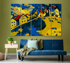 Inspired By Wassily Kandinsky Trendy Abstract Fine Art Artesty 5 panels 36" x 24" 