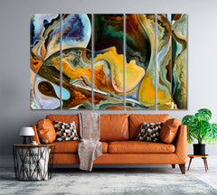 EYE CATCHING PATTERNS  Perfect Harmony of Colors and Lines Consciousness Art Artesty 5 panels 36" x 24" 