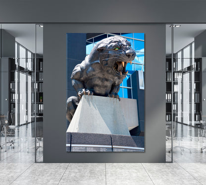 CAROLINA PANTHER Bronze Statue America Football Stadium - V Famous Landmarks Artwork Print Artesty   