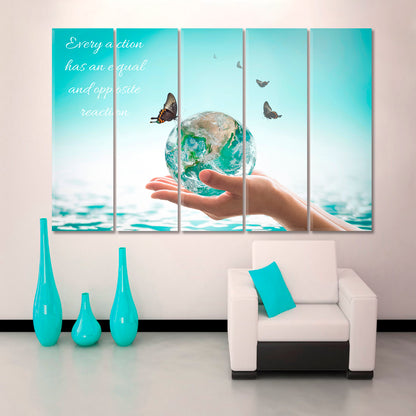 ENVIRONMENTAL PROTECTION Nature Wall Canvas Print Artesty 5 panels 36" x 24" 