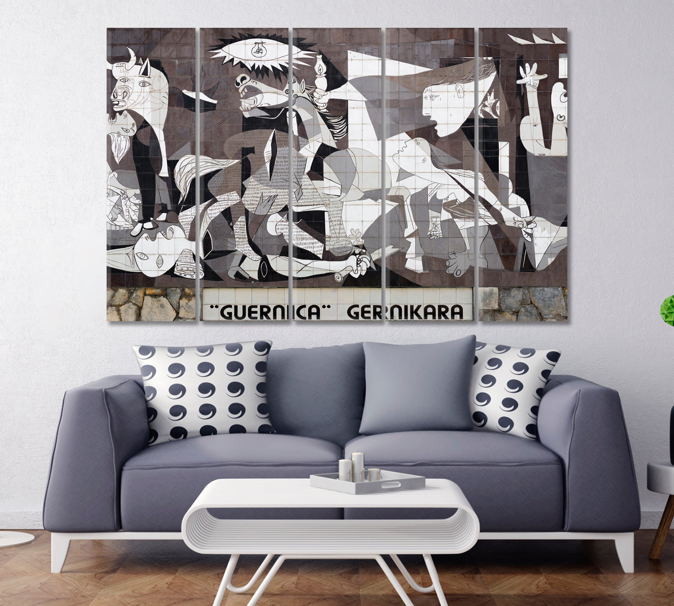 GUERNICA Picasso Street Art In Spain Famous Landmarks Artwork Print Artesty 5 panels 36" x 24" 