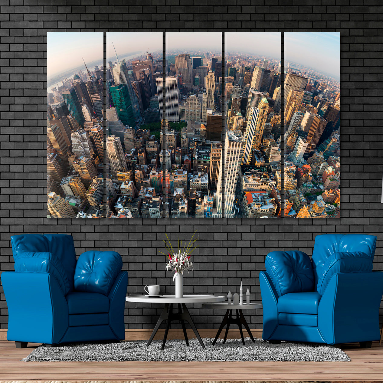 NY SKYSCRAPERS  Skyline New York City Central Park Aerial View Cities Wall Art Artesty   