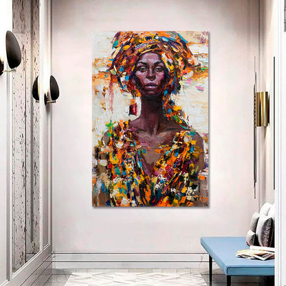 Vivid Beautiful Afro Woman Incredible Black Girl Poster People Portrait Wall Hangings Artesty   