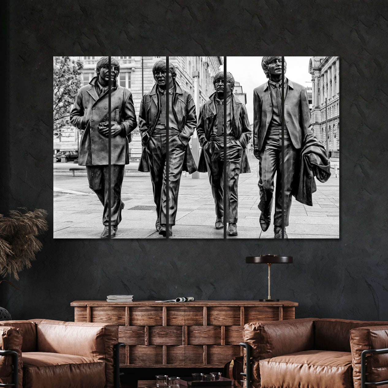 THE BEATLES English Rock Band Liverpool England Canvas Print Celebs Canvas Print Artesty 5 panels 36" x 24" 