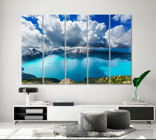 Turquoise Garibaldi Lake Canada British Columbia Scenery Landscape Fine Art Print Artesty 5 panels 36" x 24" 