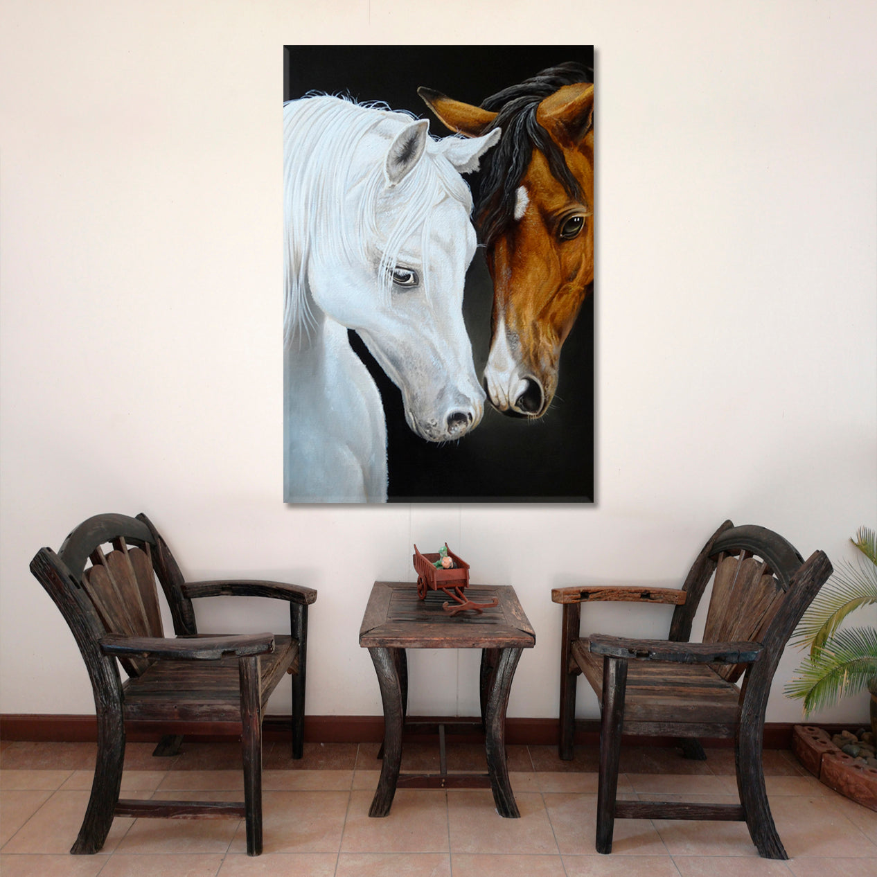 Horses In Love Animals Canvas Print Artesty   