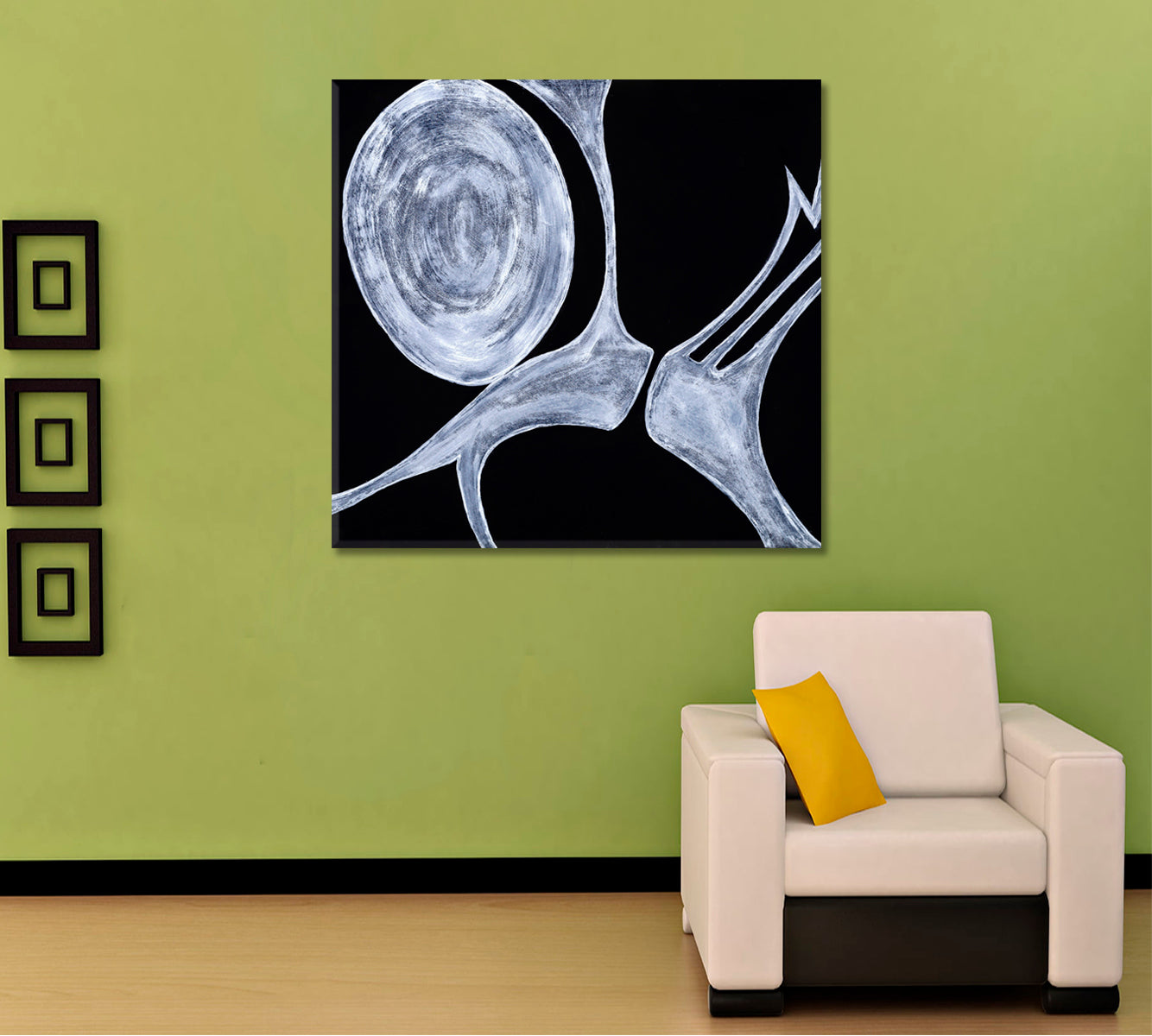 Black and White Modern Painting Contemporary Art Artesty   
