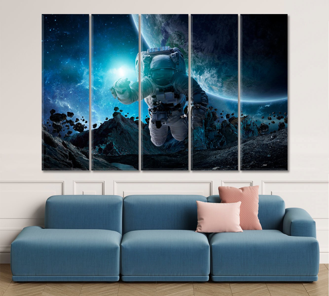 Cosmos Astronaut Space Planets NASA Photography Art Celestial Home Canvas Décor Artesty   