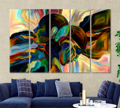 Life In Colors Contemporary Art Artesty 5 panels 36" x 24" 
