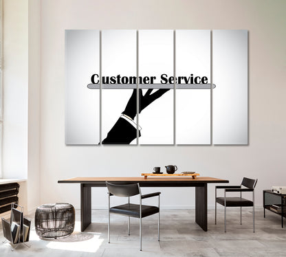 BUSINESS Professional Customer Service Business Concept Wall Art Artesty 5 panels 36" x 24" 