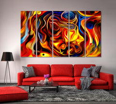 Beyond Forms Abstract Art Print Artesty 5 panels 36" x 24" 
