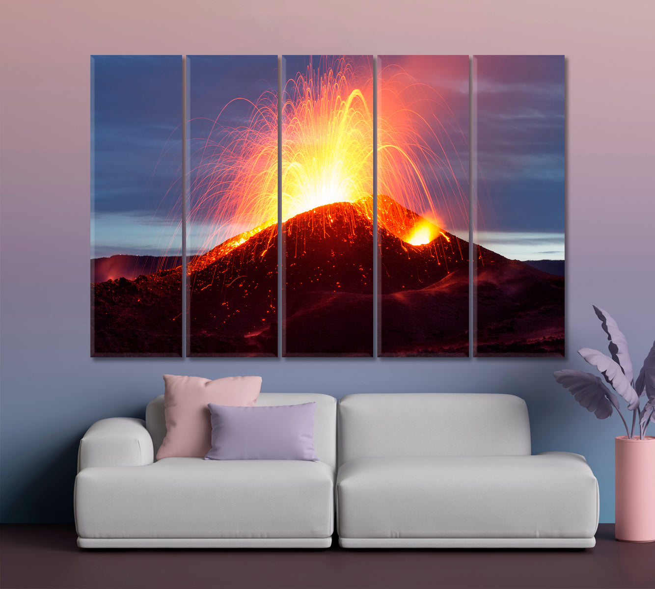 Huge Eruption Active Volcanoes Scenery Landscape Fine Art Print Artesty   