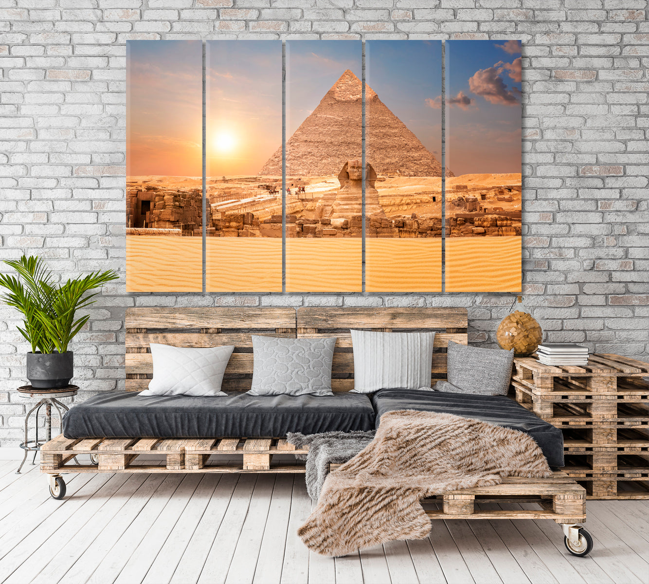 Sphinx Pyramid of Chephren Egypt Famous Landmarks Famous Landmarks Artwork Print Artesty   