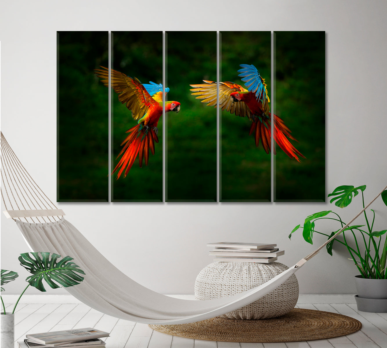 Wildlife Animals Canvas Print Artesty 5 panels 36" x 24" 