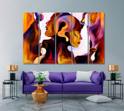 Mutual Unity Abstract Art Print Artesty 5 panels 36" x 24" 