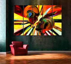 Thoughts Unity Abstract Art Print Artesty 5 panels 36" x 24" 
