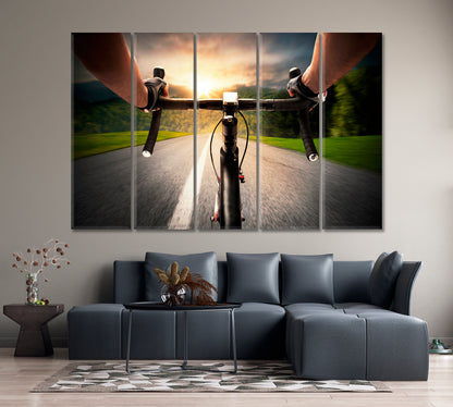 SPORT Track Cyclist Riding Road Motivation Sport Poster Print Decor Artesty   