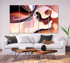 Unity Of Love Inside Forms And Lines Consciousness Art Artesty 5 panels 36" x 24" 