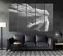 TOWARD THE WIND Spiritual Freedom Dream Happiness Concept Surreal Art Surreal Fantasy Large Art Print Décor Artesty   