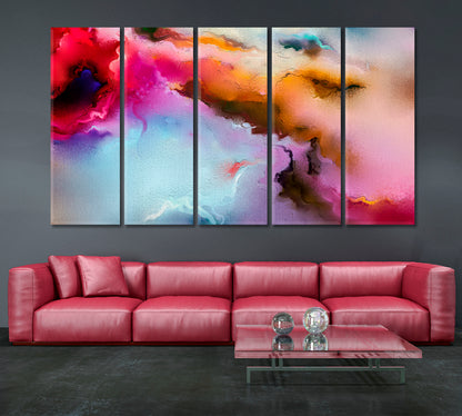 Vivid Abstract Design Abstract Art Print Artesty 5 panels 36" x 24" 