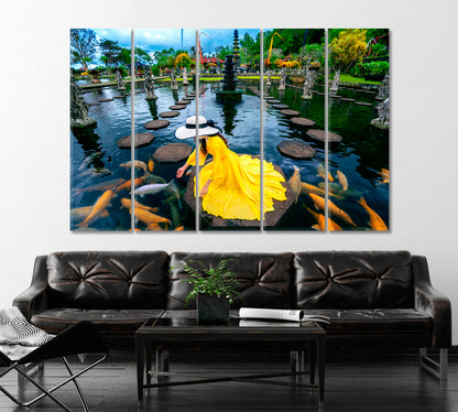 POND WITH KOI FISH Beautiful Bali Tirta Gangga Water Palace Photo Art Artesty   