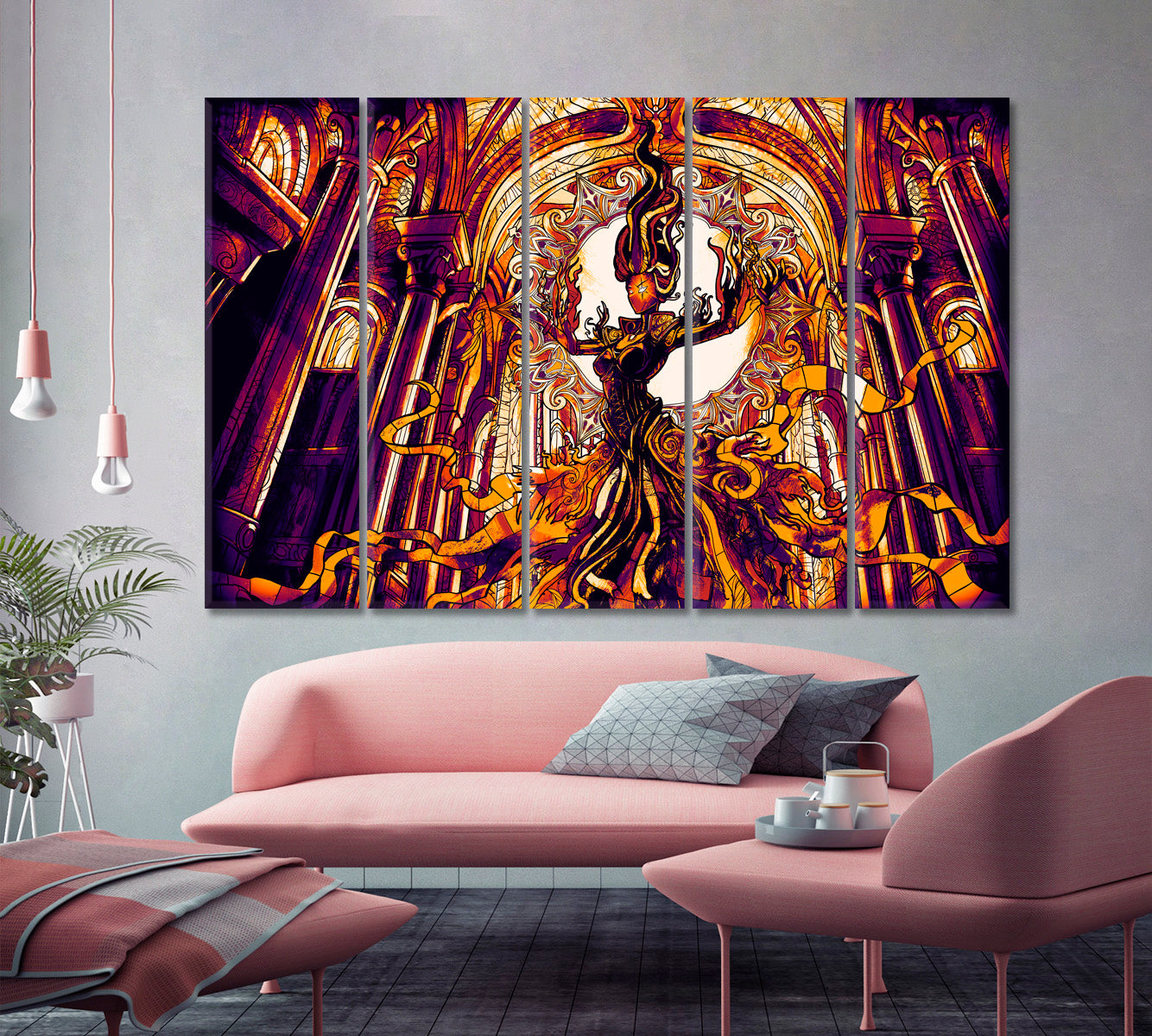 FANTASY Girl Hovers Majestic Cathedral Surreal Fantasy Large Art Print Décor Artesty   