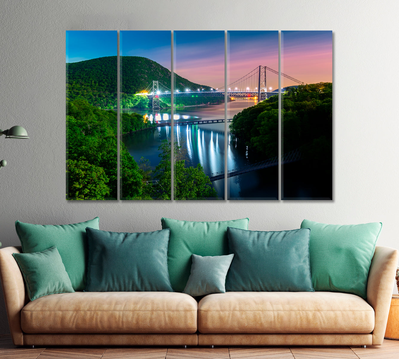 Bear Mountain Bridge Hudson River Valley New York State Famous Landmarks Artwork Print Artesty   