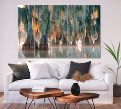 AMAZING HUGE TREE Most Incredible Unique Trees Bald Cypress Nature Wall Canvas Print Artesty 5 panels 36" x 24" 