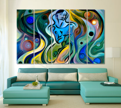 Soul And Being Curves in Colors Beautiful Abstraction Contemporary Art Artesty   