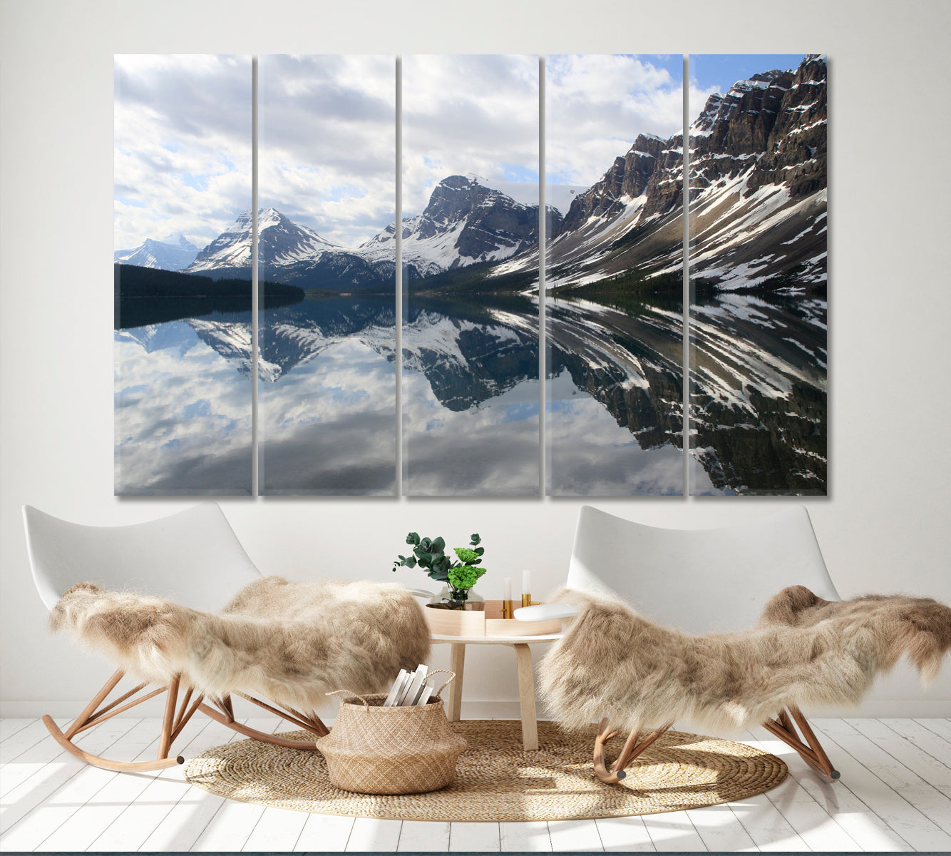 Nature Banff National Park Nature Wall Canvas Print Artesty 5 panels 36" x 24" 