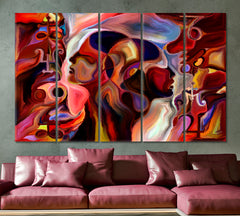 Sacred Forms of Thinking Consciousness Art Artesty 5 panels 36" x 24" 