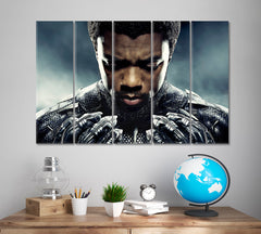 BLACK PANTHER Wakanda Forever Art Canvas Print Celebs Canvas Print Artesty 5 panels 36" x 24" 
