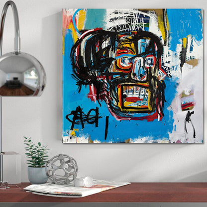 SKULL BY BASQUIAT  - Square Panel Contemporary Art Artesty   