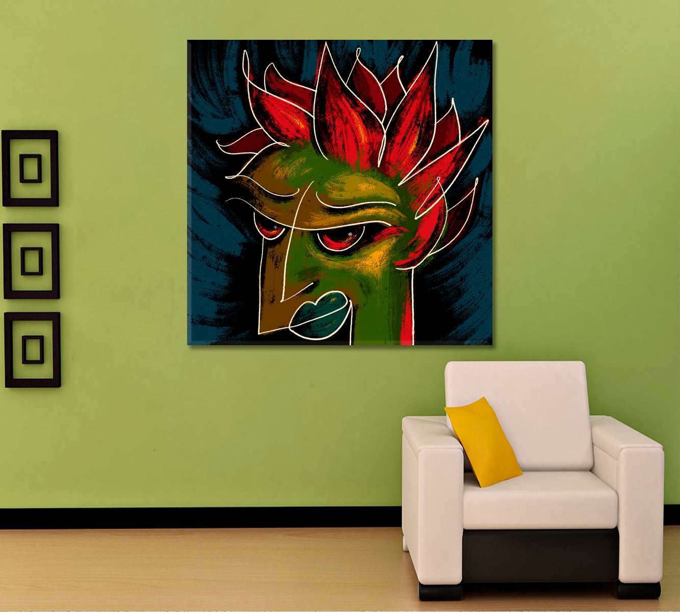 FREE HAIR STYLE Unique Abstract Figurative Contemporary Art Cubist Trendy Large Art Print Artesty   