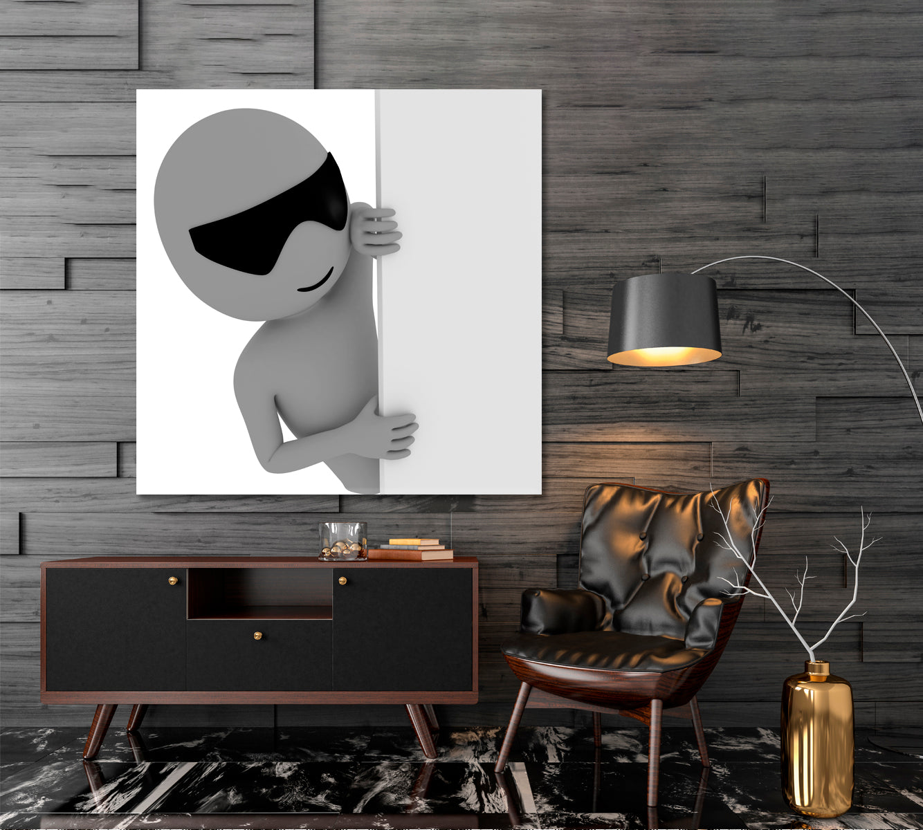 FUNNY POSTER Cool Businessman Character With Glasses Business Concept Wall Art Artesty   