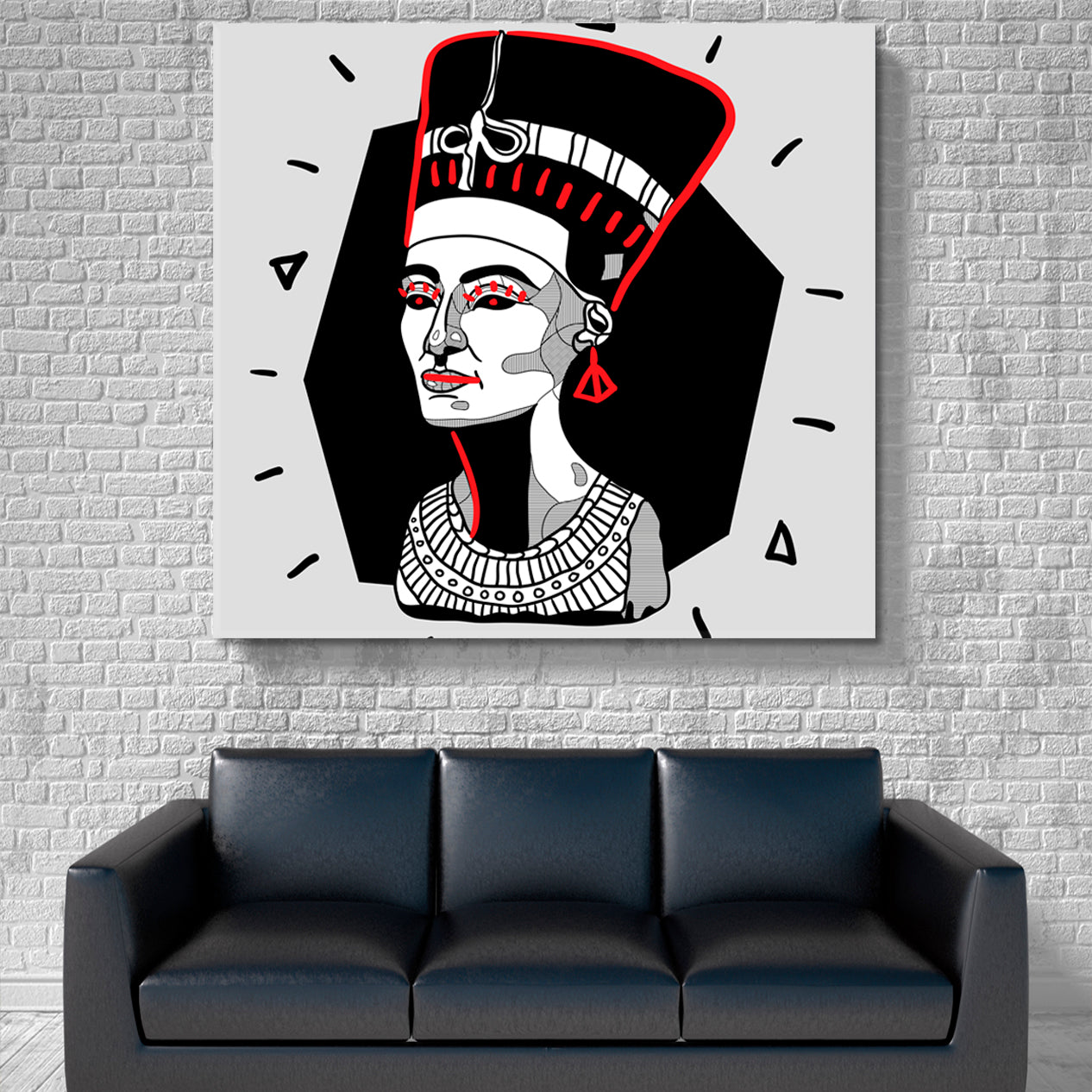 NEFERTITI Goddess Ancient Egyptian Queen Contemporary Style Contemporary Art Artesty 1 Panel 12"x12" 