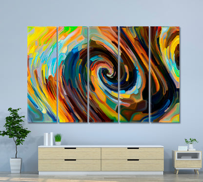 VORTEX INTERWEAVING FLOW Unique Abstract Art Abstract Art Print Artesty 5 panels 36" x 24" 