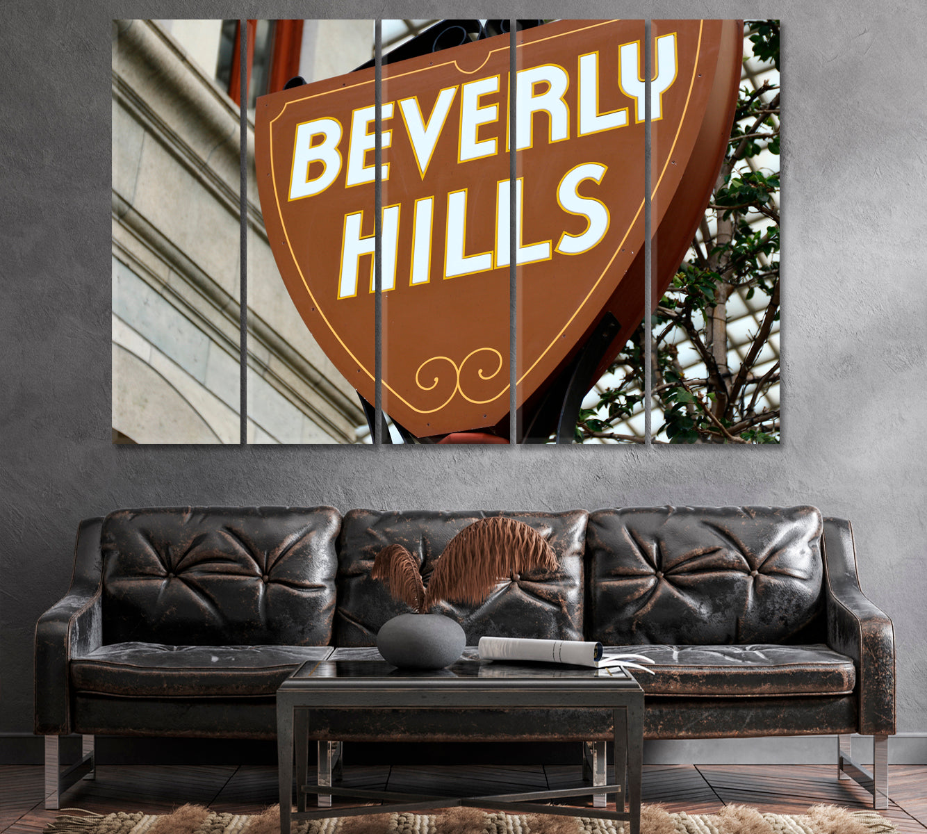 Famous Beverly Hills Close-up View Sign Photo Canvas Print Cities Wall Art Artesty   