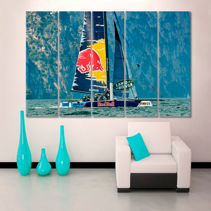 SAILING BOAT Riva del Garda Sailing Racing Tour Transportation Canvas Art Artesty   