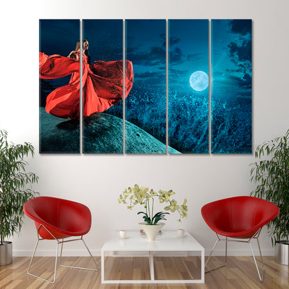 COSMIC BEAUTY Stunning Celestial Landscape Scenery Landscape Fine Art Print Artesty 5 panels 36" x 24" 