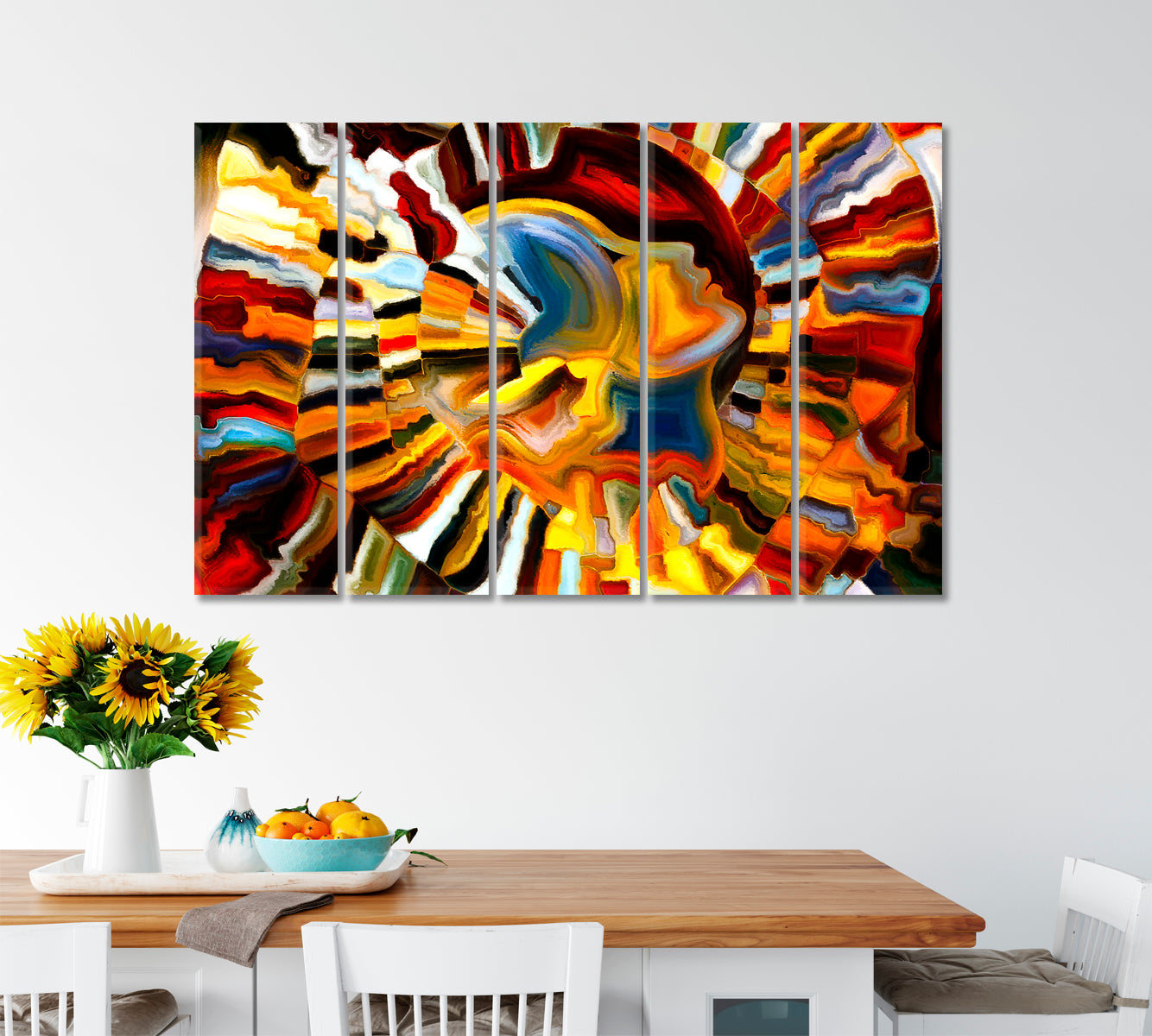 Contemporary Abstraction Contemporary Art Artesty 5 panels 36" x 24" 