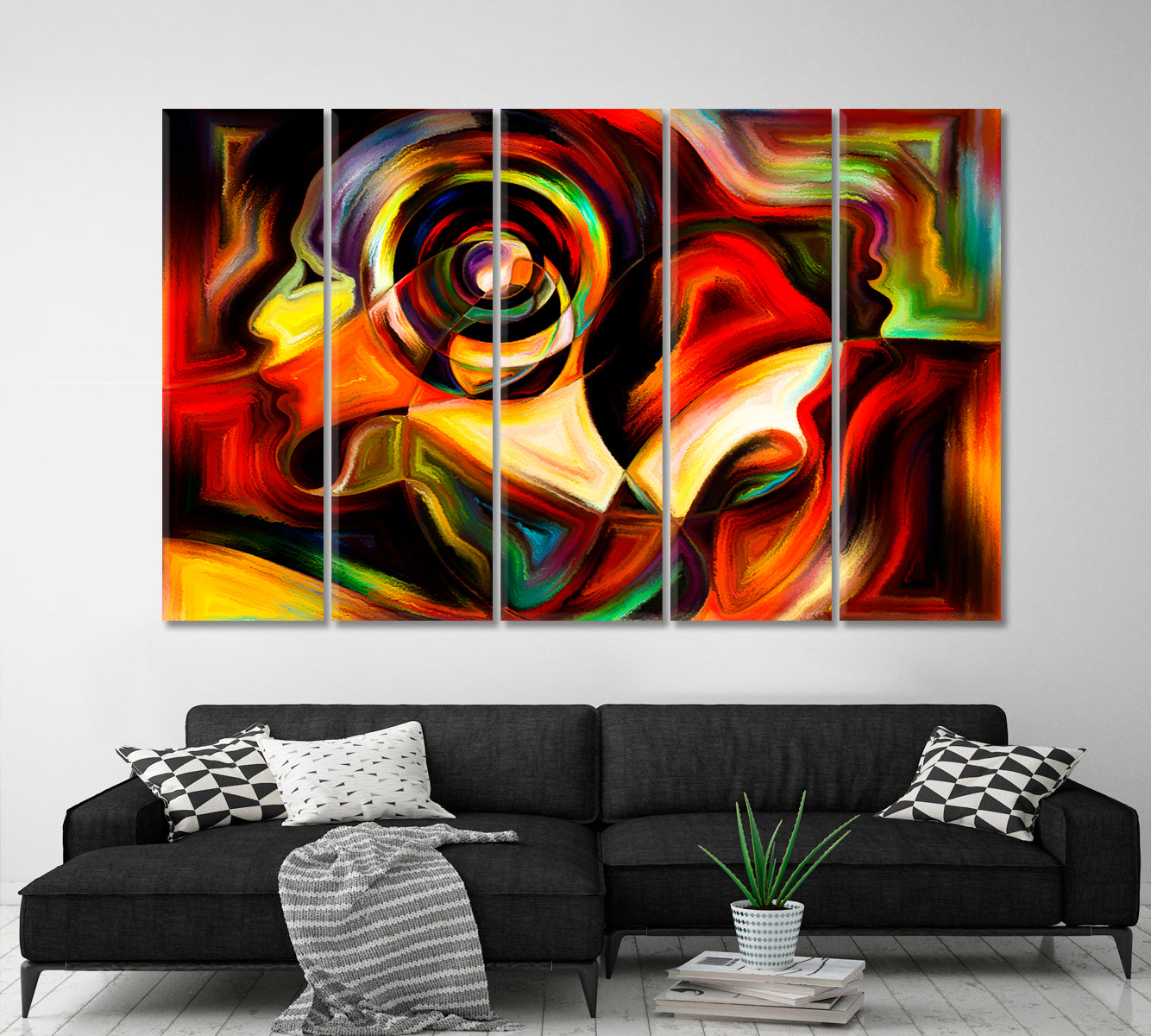 Internal Conversation Surreal Fantasy Large Art Print Décor Artesty 5 panels 36" x 24" 