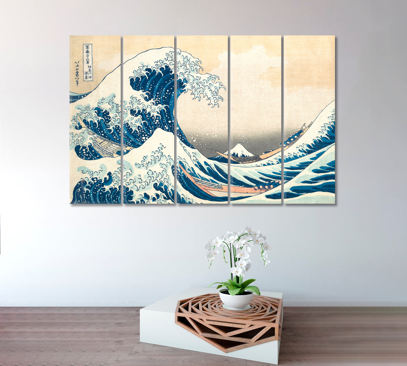 THE GREAT WAVE OFF KANAGAWA  Inspired by Japanese Artist Hokusai Asian Style Canvas Print Wall Art Artesty   