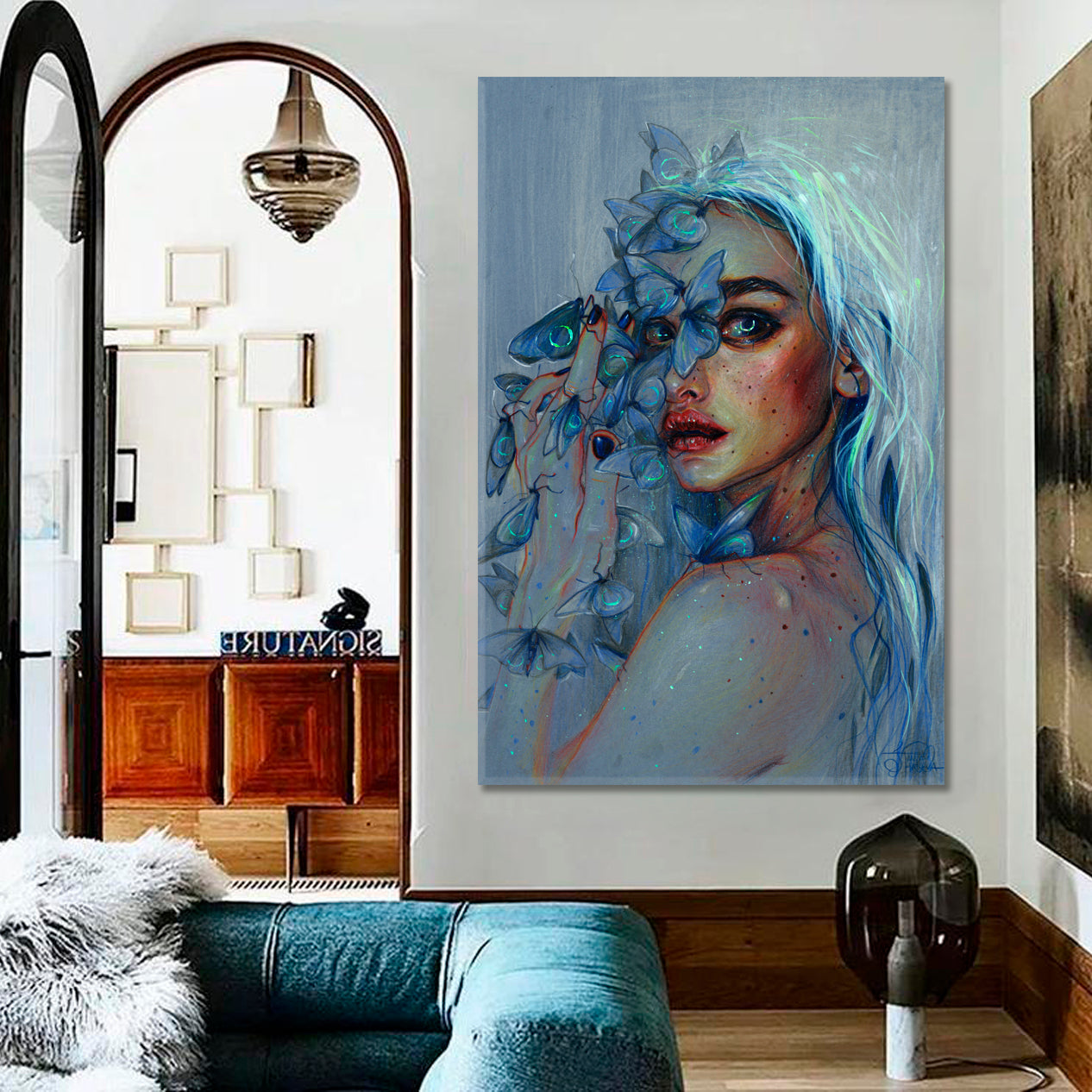 TENDERNESS Refined Fine Art Beautiful Girl Fantasy Portret Canvas Print | Vertical 1 panel Fine Art Artesty   