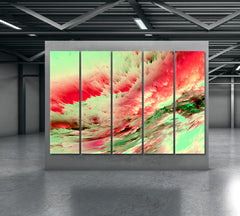 Abstract Fantasy Skyscape Canvas Artesty 5 panels 36" x 24" 