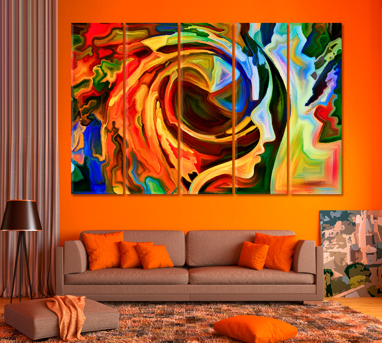 Search Abstract Art Print Artesty 5 panels 36" x 24" 