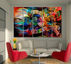 COLORS MOTION Abstract Pictorial and Artistic Effects Art Abstract Art Print Artesty 5 panels 36" x 24" 
