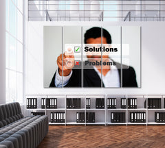 Professional Choosing Solutions Business Concept Office Wall Art Canvas Print Artesty 5 panels 36" x 24" 